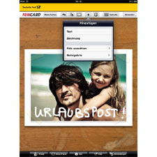 Enviar postales es también ahora posible a través del iPad
