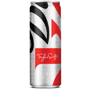 Taylor Swift colabora con Coca-Cola Light en una edición limitada de latas