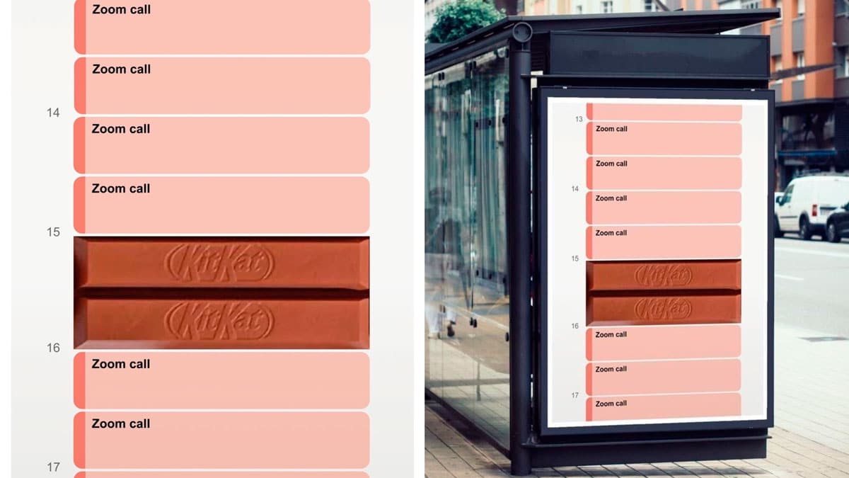 KitKat se cuela en esta agenda repleta de videollamadas (y que muestra un día de teletrabajo en plena pandemia)