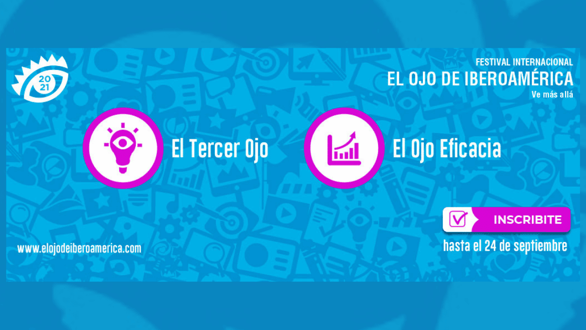 Cartel del Tercer Ojo con los dos símbolos que reflejan las habilidades premiadas.