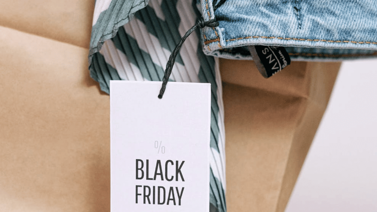 Etiqueta del Black Friday.