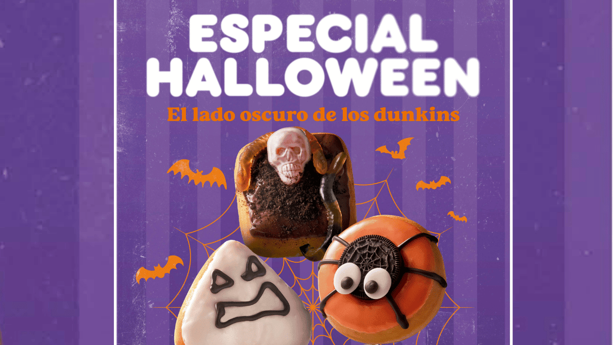 Cartel de presentación de los nuevos productos de Dunkin.