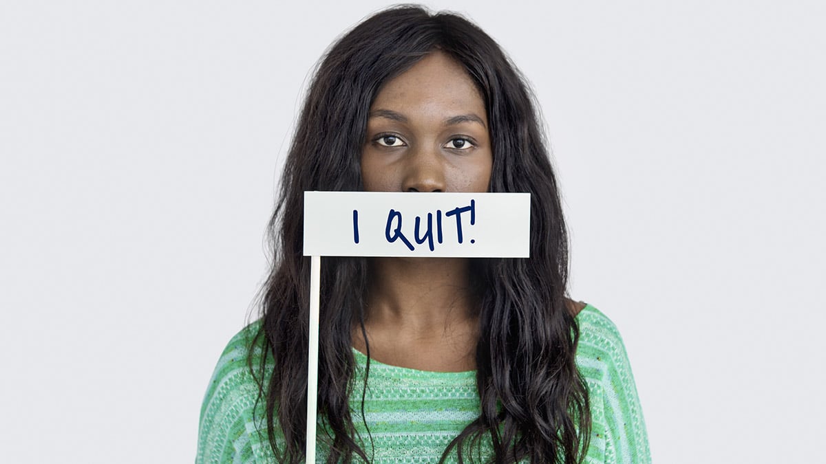 I Quit Job Resigning Withdraw Concept