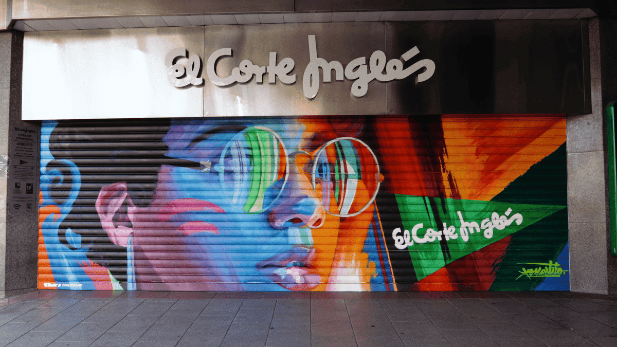 Graffiti de El Corte Inglés.