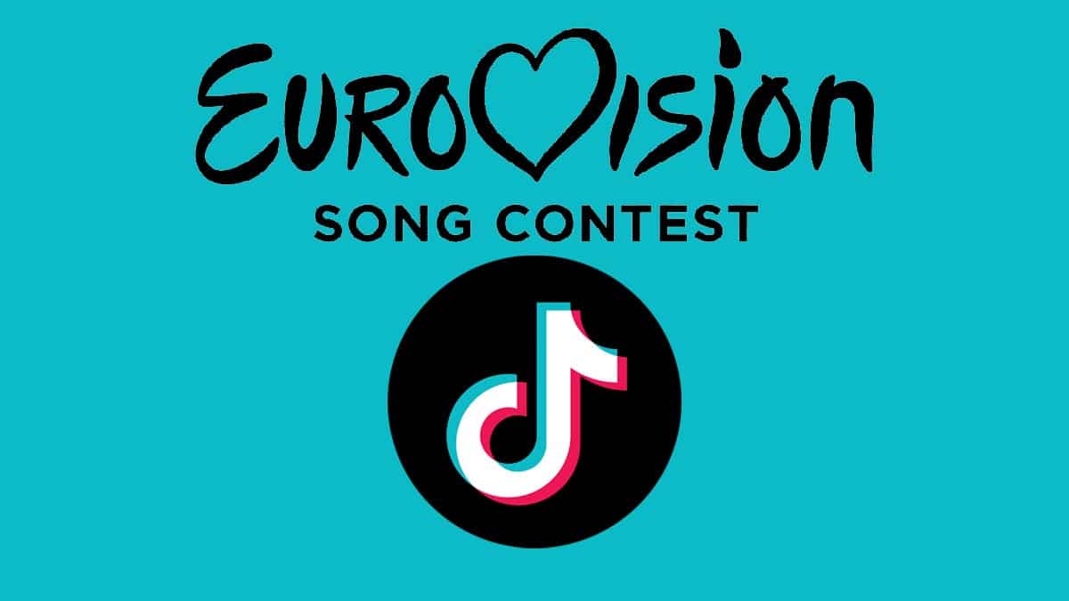 Logo de Eurovisión y de TikTok