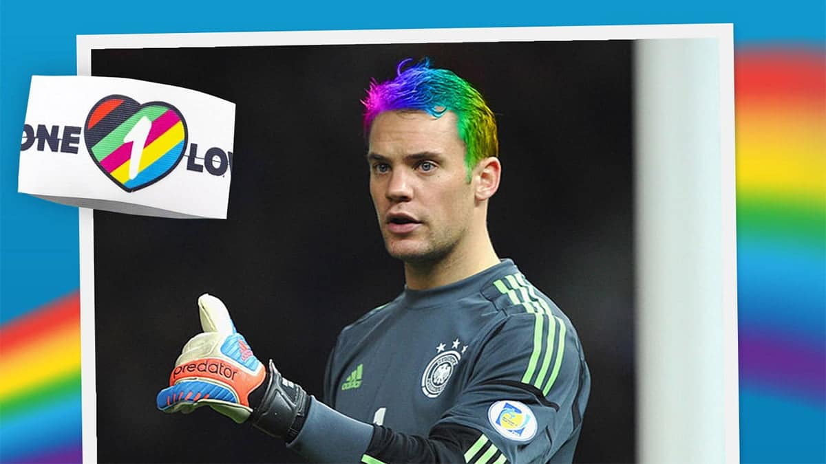 Esta campaña tiñe (virtualmente) de los colores del arcoíris los cabellos de los futbolistas en Catar