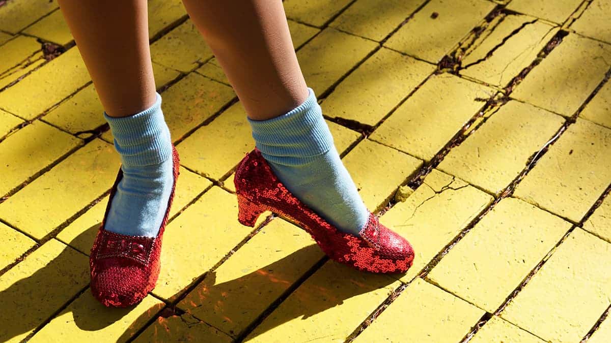 zapatos de Dorothy en el mundo de Oz