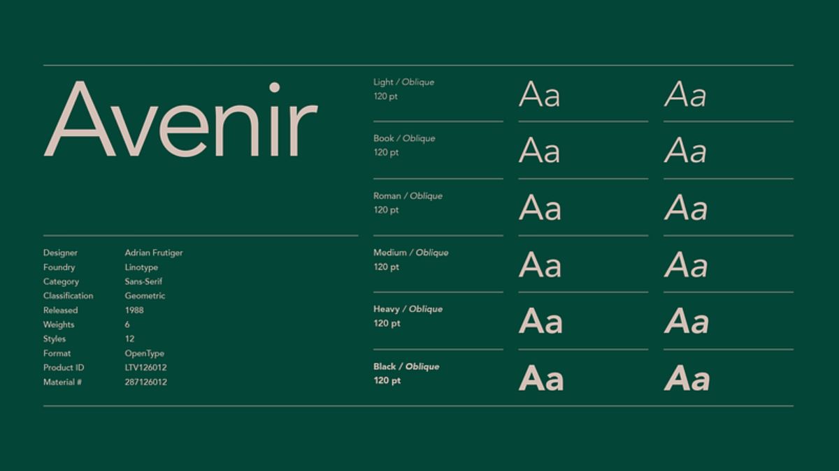 Adobe. Avenir