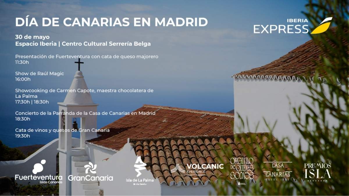 Iberia Express celebra el día de Canarias en el corazón de Madrid, entre magia, sabores y tradición