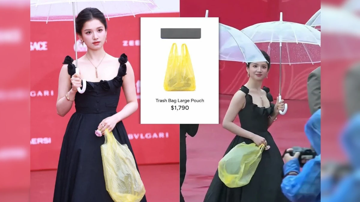 balenciaga bolsa basura bolso Zhang Jingyi