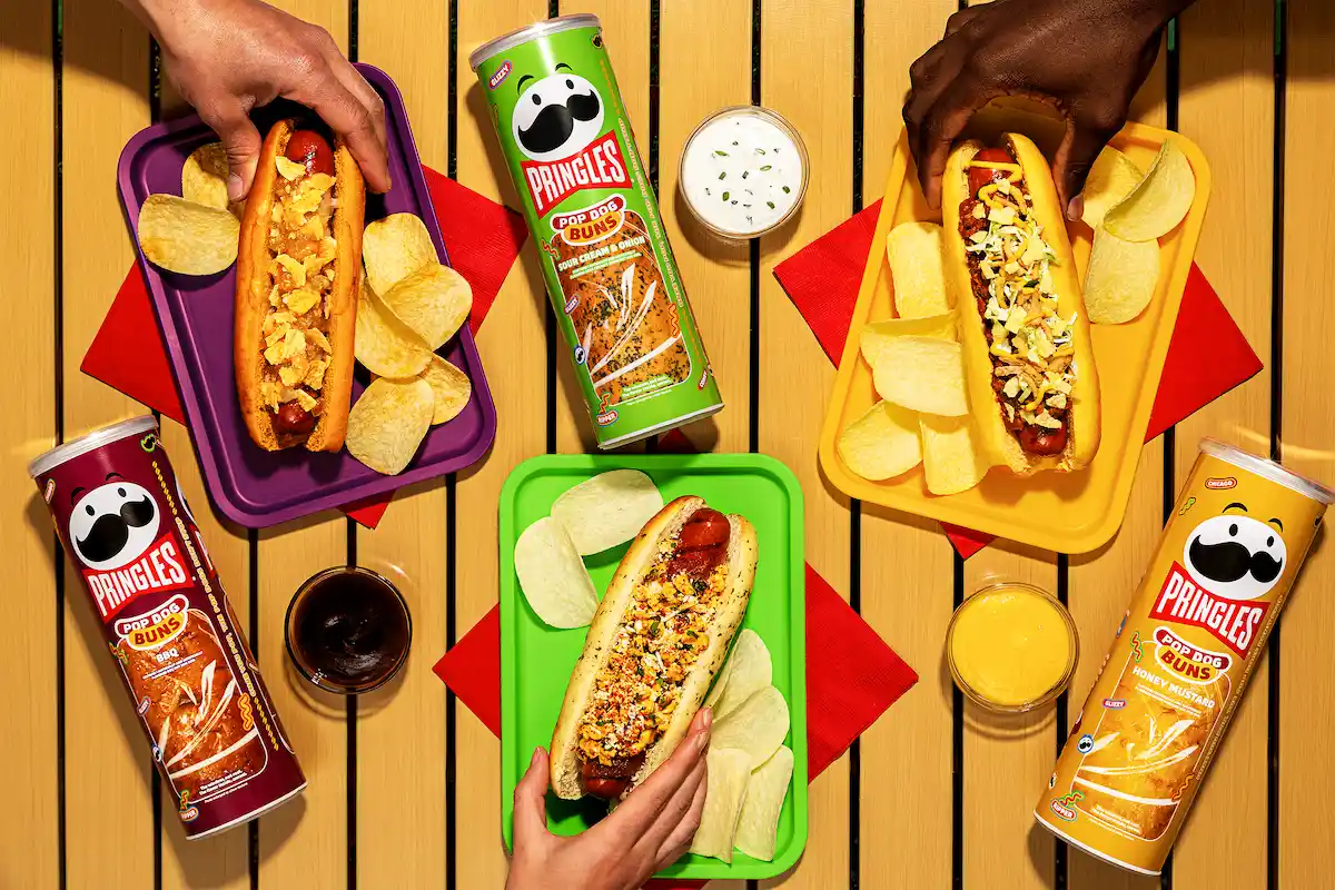 Pringles panecillos hot dogs