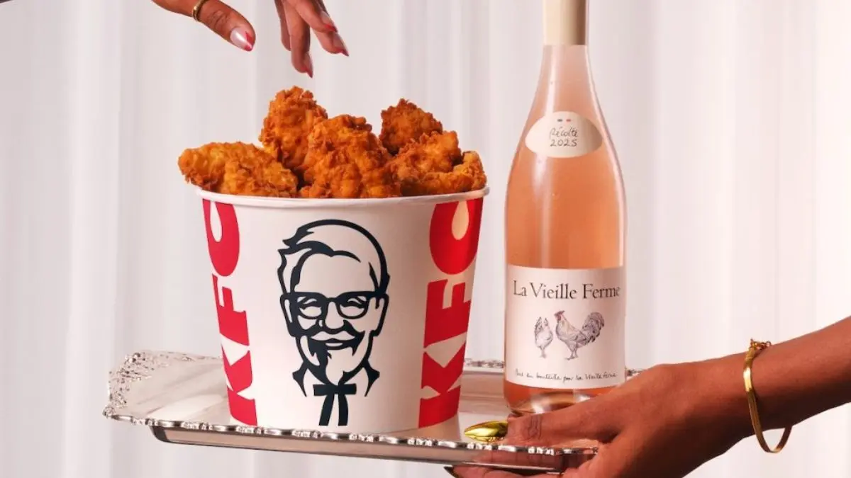 kfc chicken wine vieille ferme pollo vino