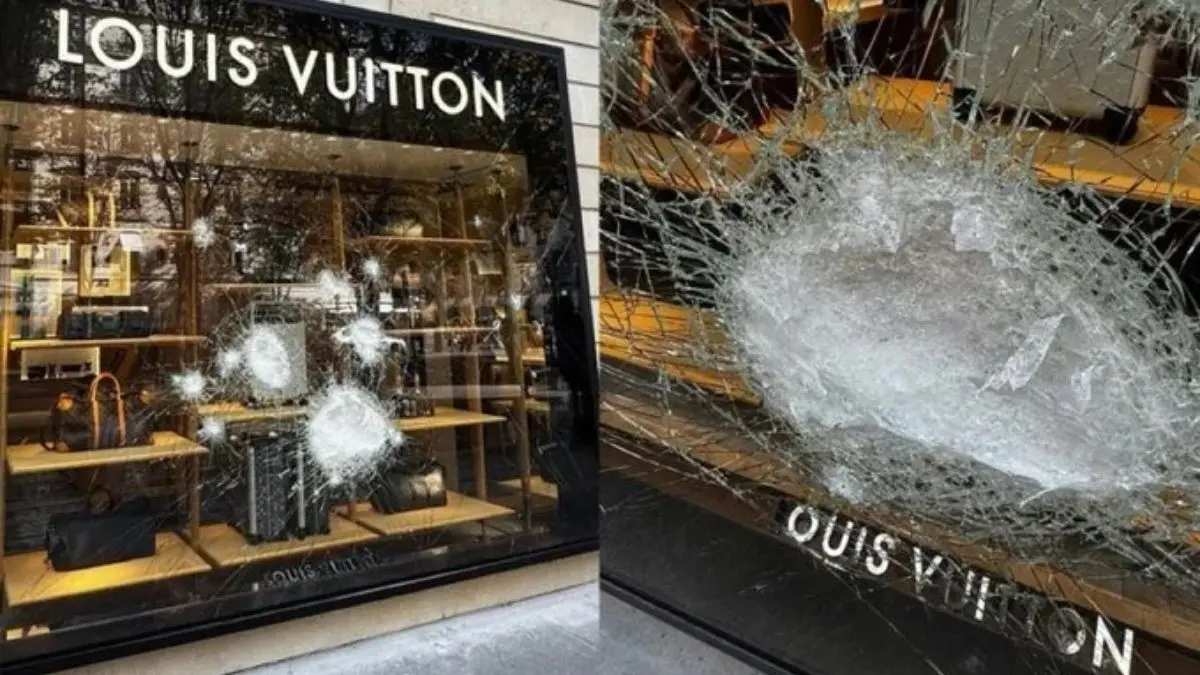 louis vuitton paris altercados cristal escaparate
